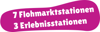 7 Flohmarktstationen 3 Erlebnisstationen